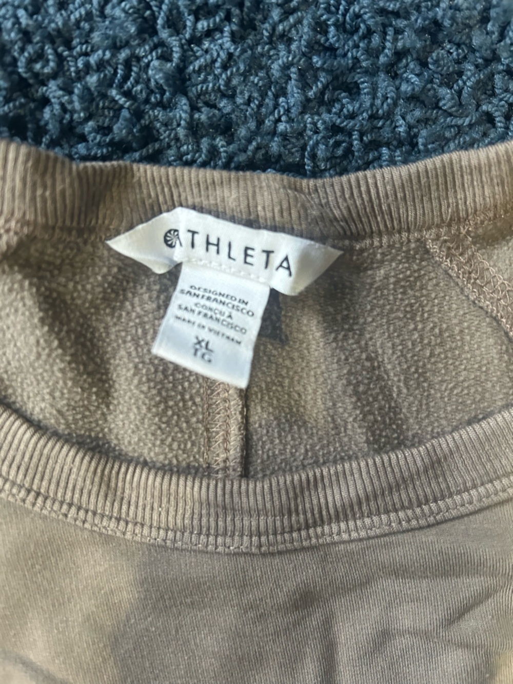 Athleta Scoop Neck Pullover in Taupe Beige